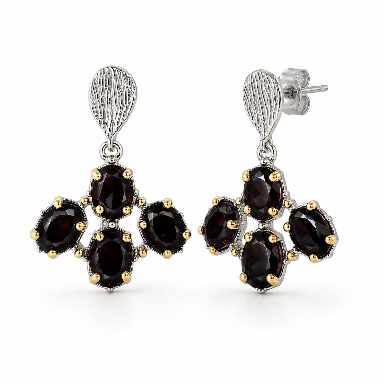 srebrne naušnice s jantarom, naušnice s jantarom, jantarne naušnice, viseće naušnice, naušnice s prirodnim kamenom, naušnice CU1872, Klara Jewelry