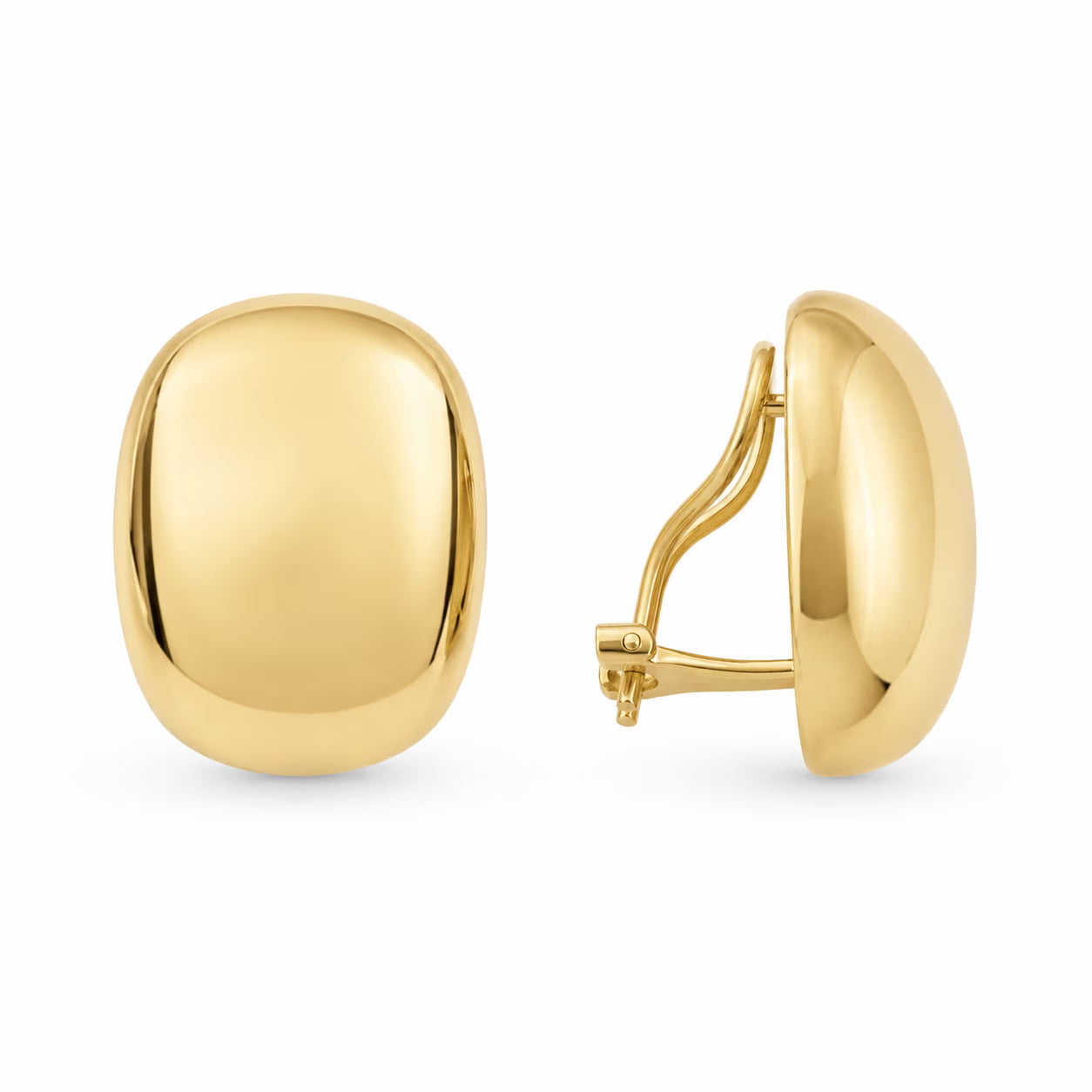 Pozlaćene srebrne naušnice elegantnog dizajna dimenzija 2,5 x 2 cm