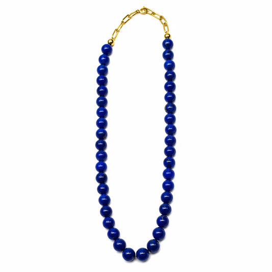 Ogrlica srebrna s lapis lazulijem